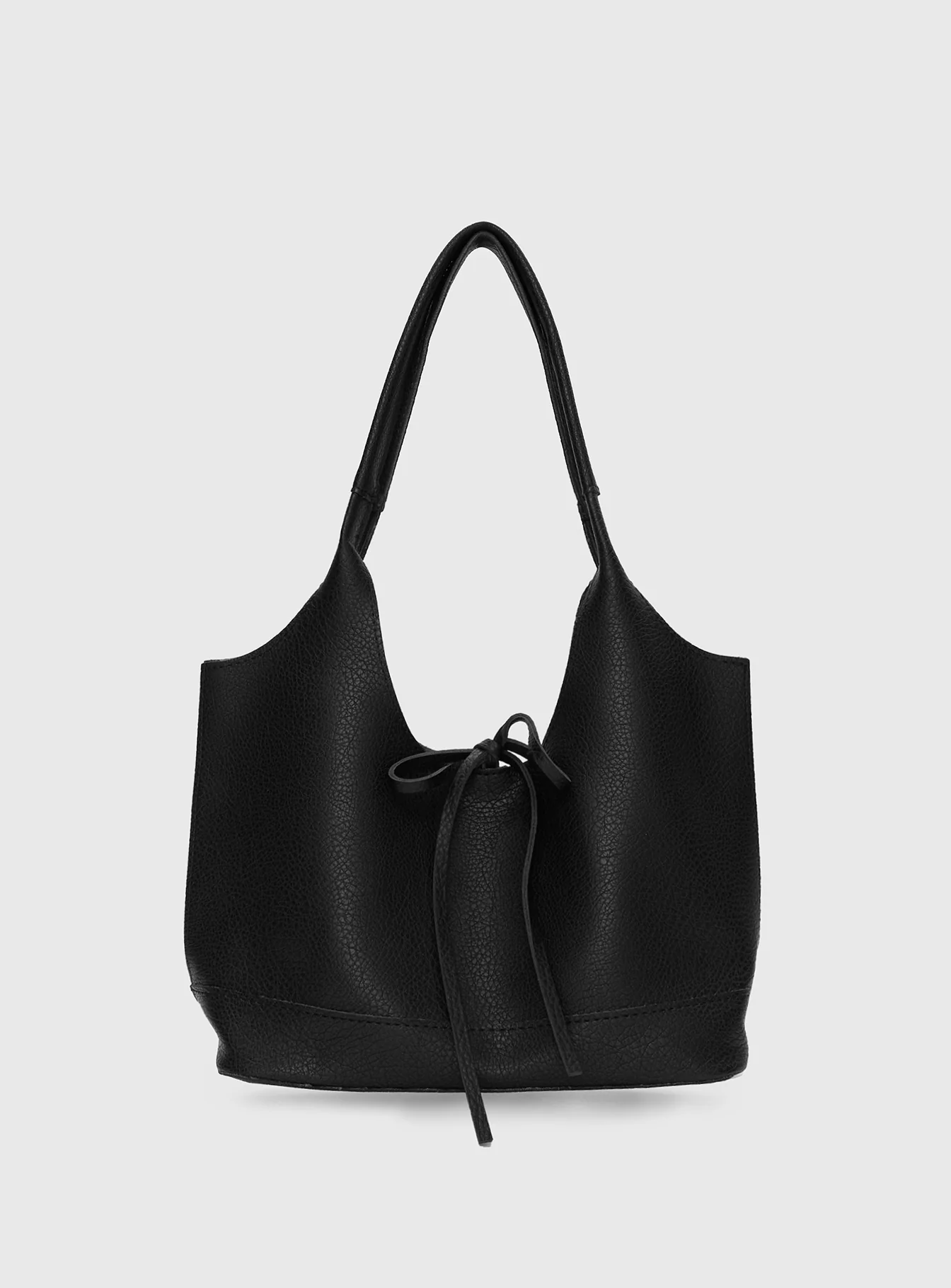 Bow Detail Shoulder Bag Black