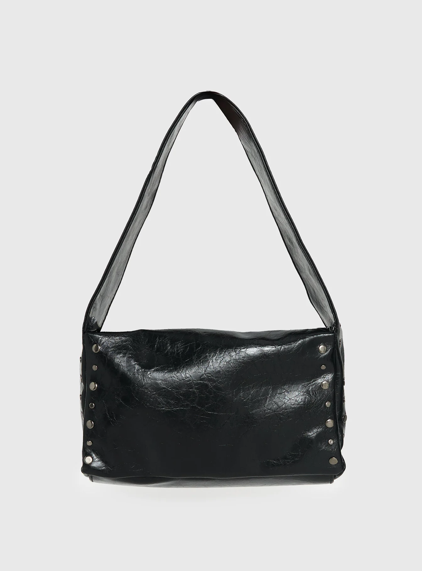 Stud Detail Shoulder Bag Black