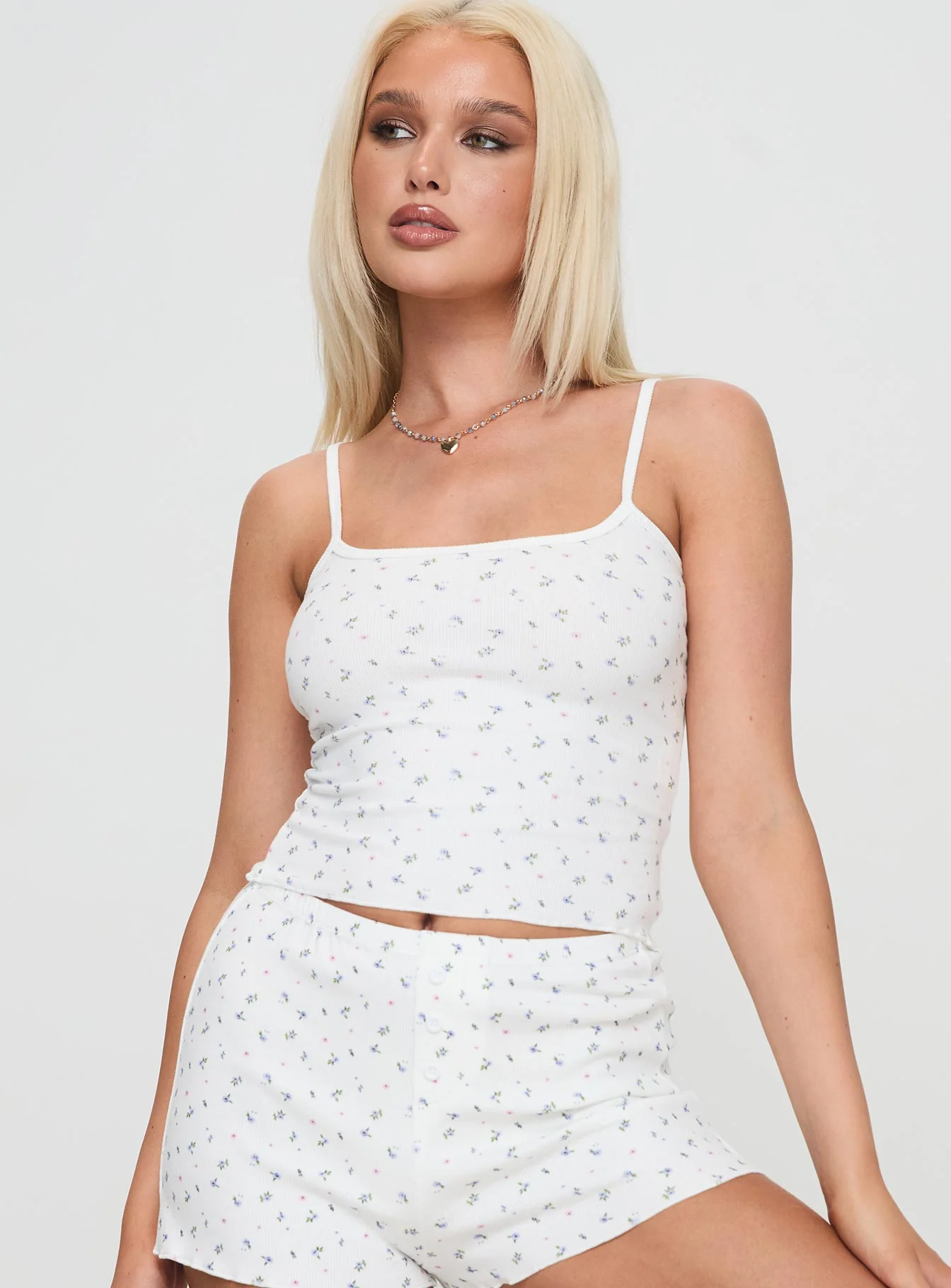 Rib Top Floral