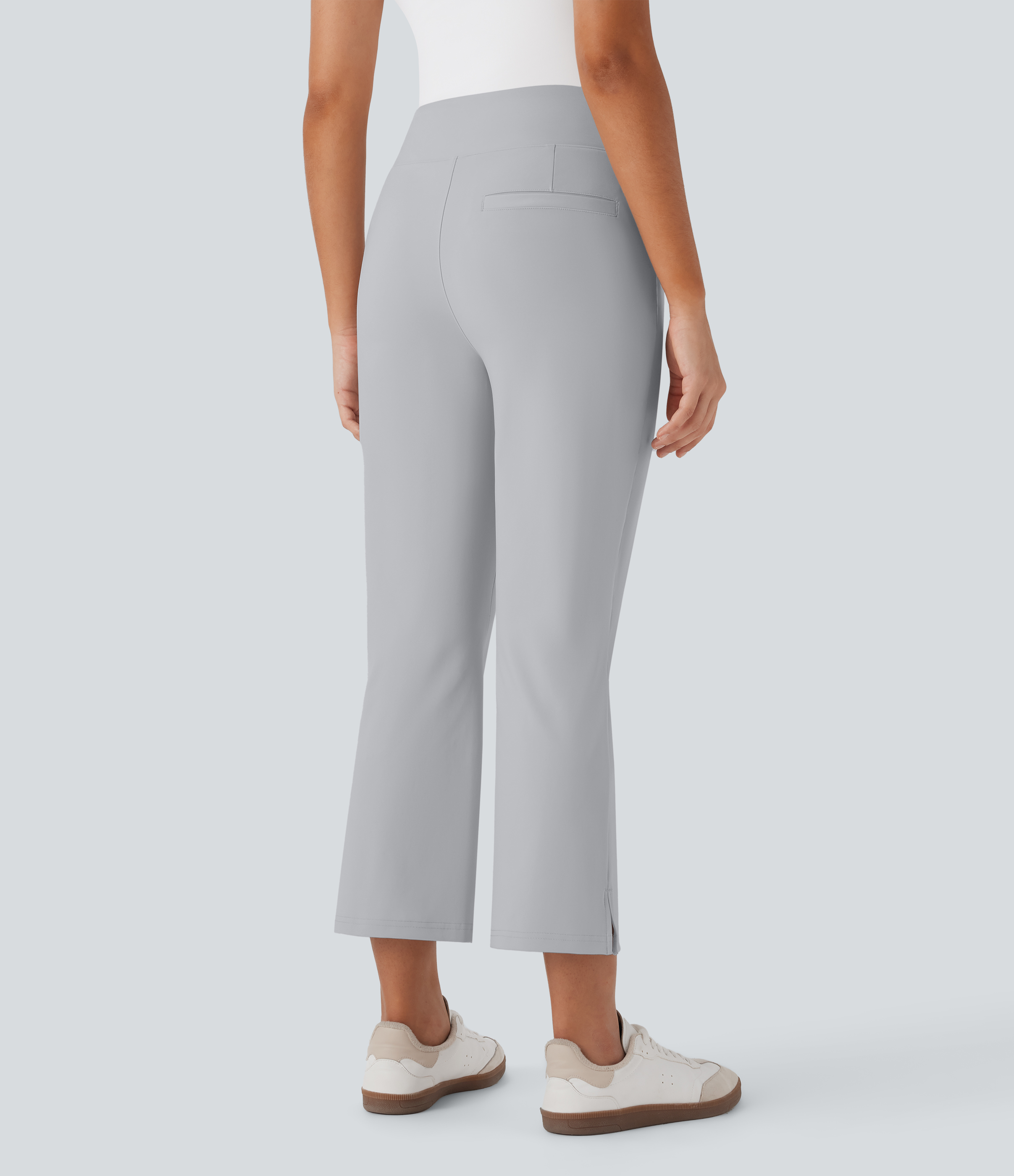 High Waisted Pockets Quick Dry Golf Bootcut Pants-Golf Tee Pocket-UPF40+